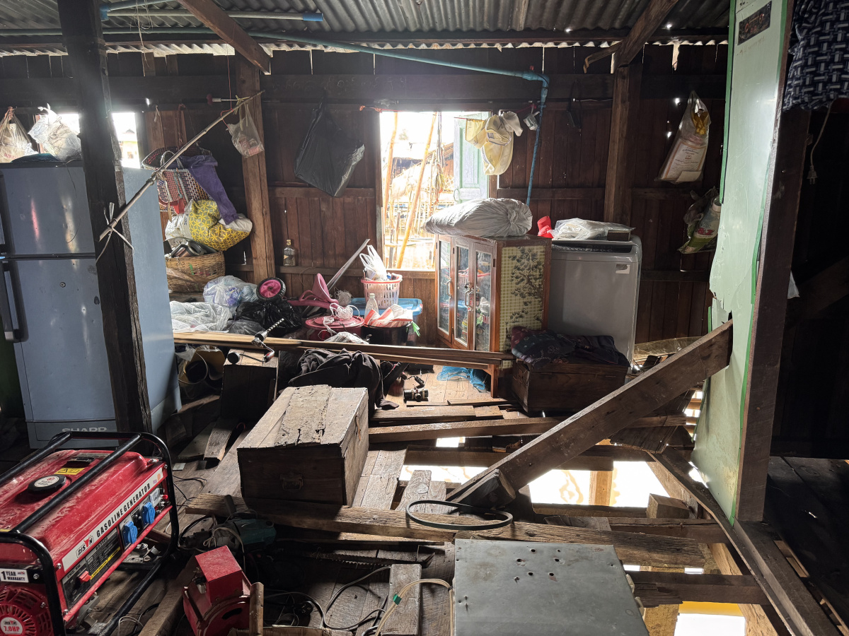 【至善基金會】緬甸大地震後茵萊湖上村民房屋受損