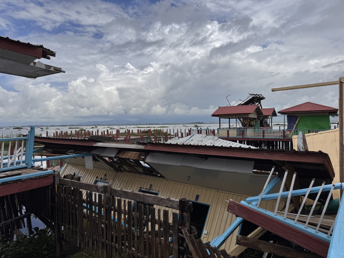 【至善基金會】緬甸大地震造成茵萊湖上房屋倒塌